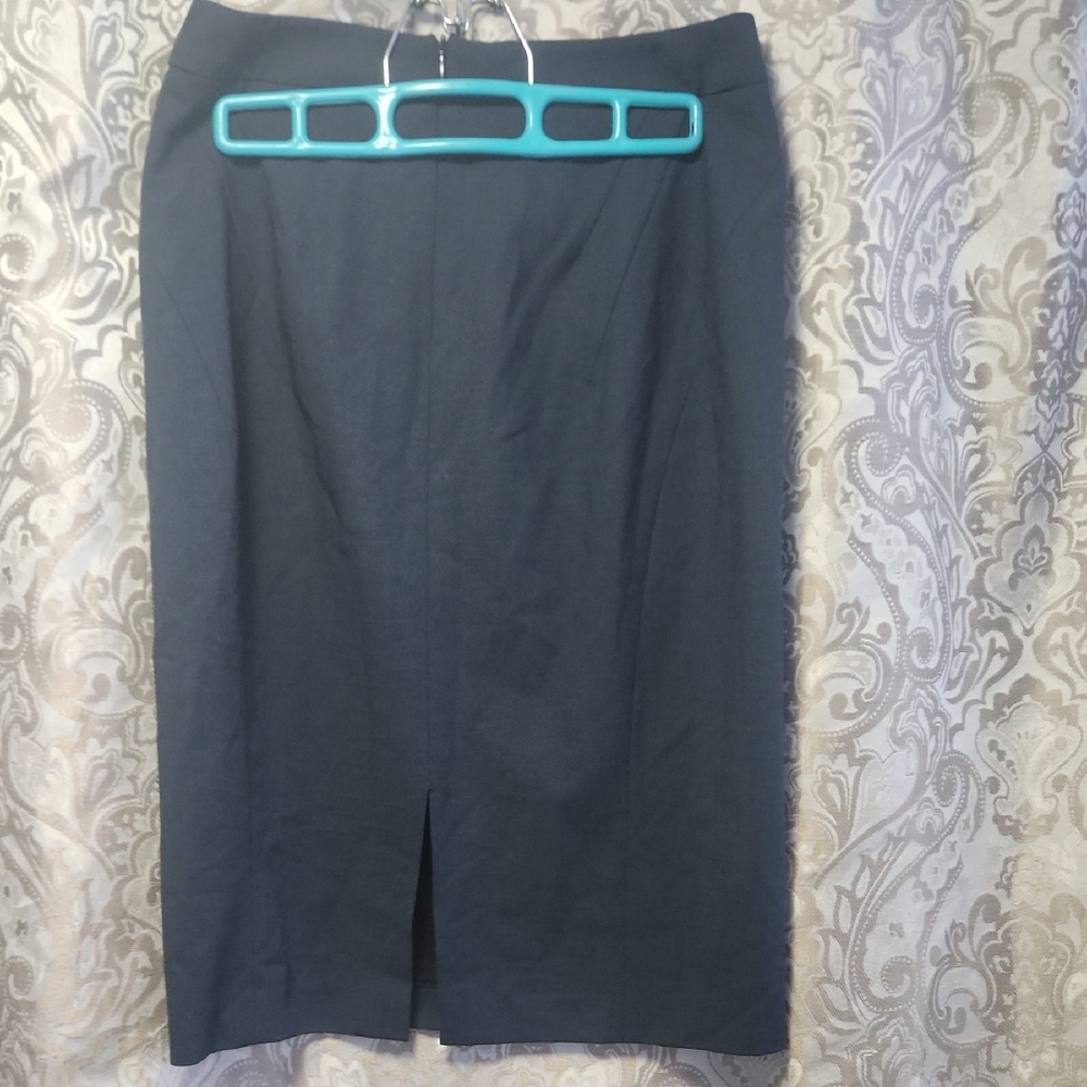 Tristan Charcoal Blue Pencil Skirt